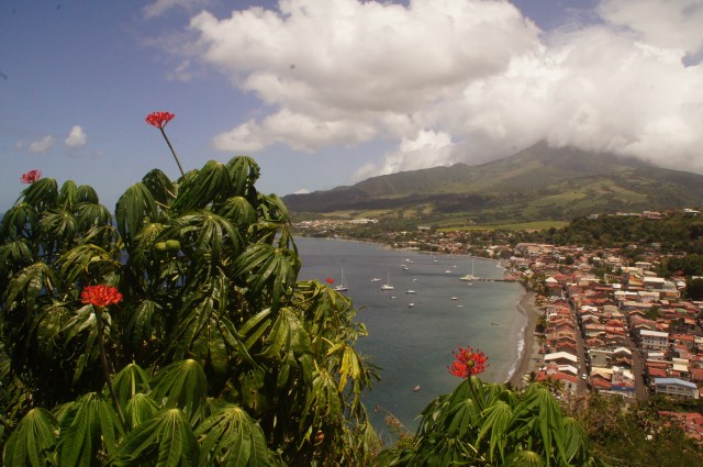 St Pierre, Mt Pele in background